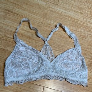 White lacy bralette